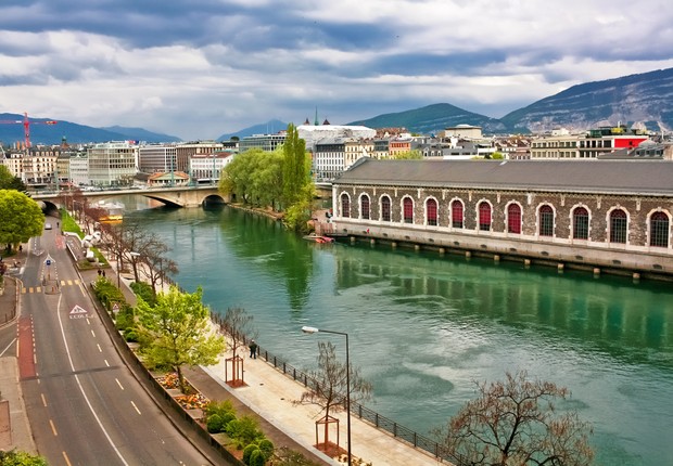 Genebra, na Suíça. A região é uma das mais ricas do mundo (Foto: Shutterstock)